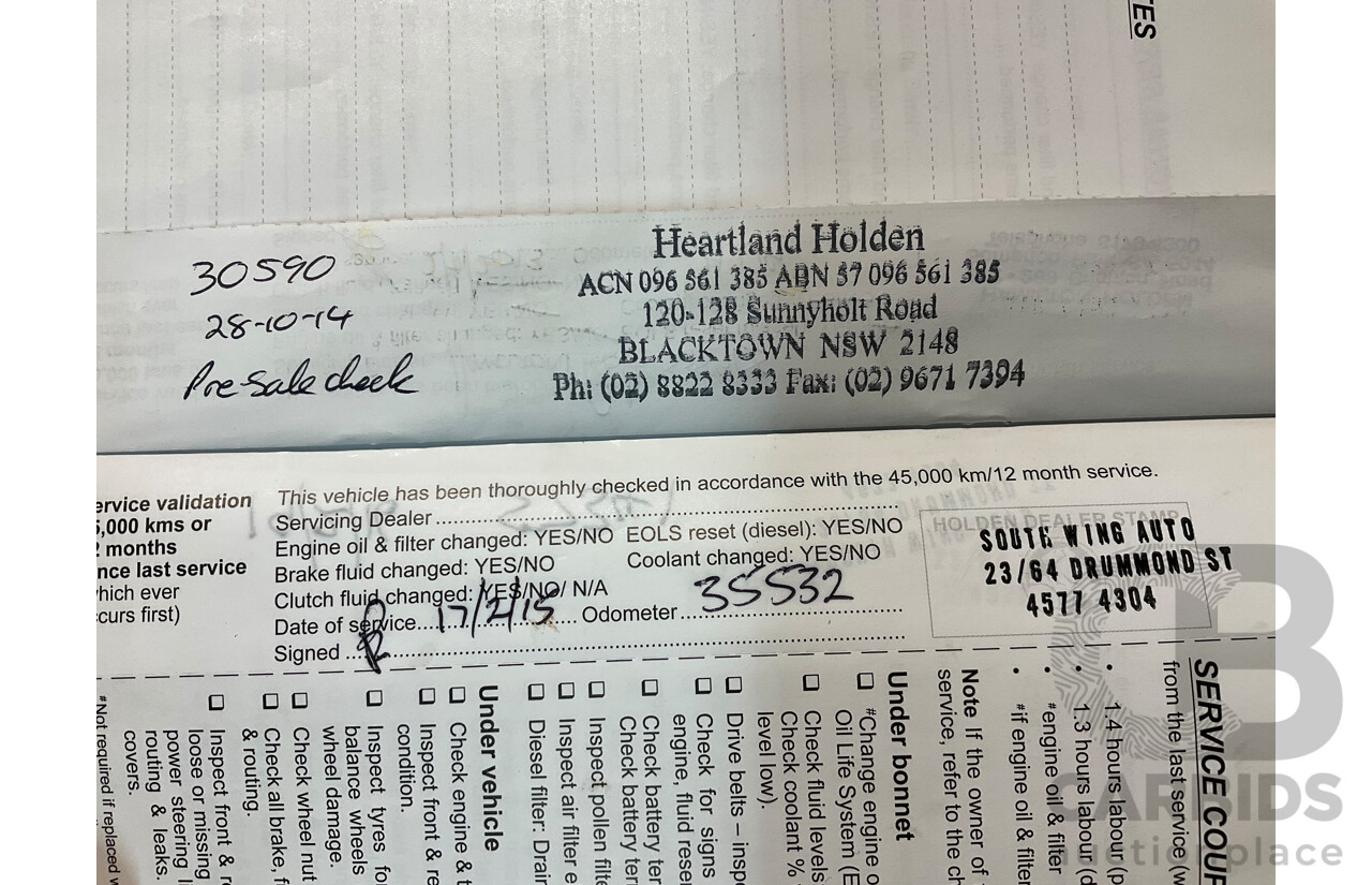 5/2011 Holden Cruze CD JH 4d Sedan White Turbo Diesel 2.0L