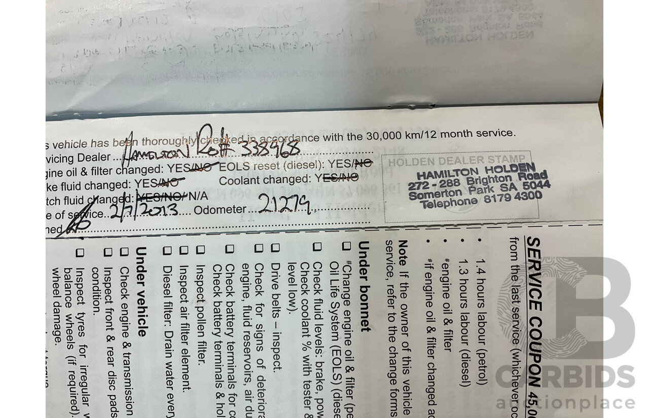 5/2011 Holden Cruze CD JH 4d Sedan White Turbo Diesel 2.0L