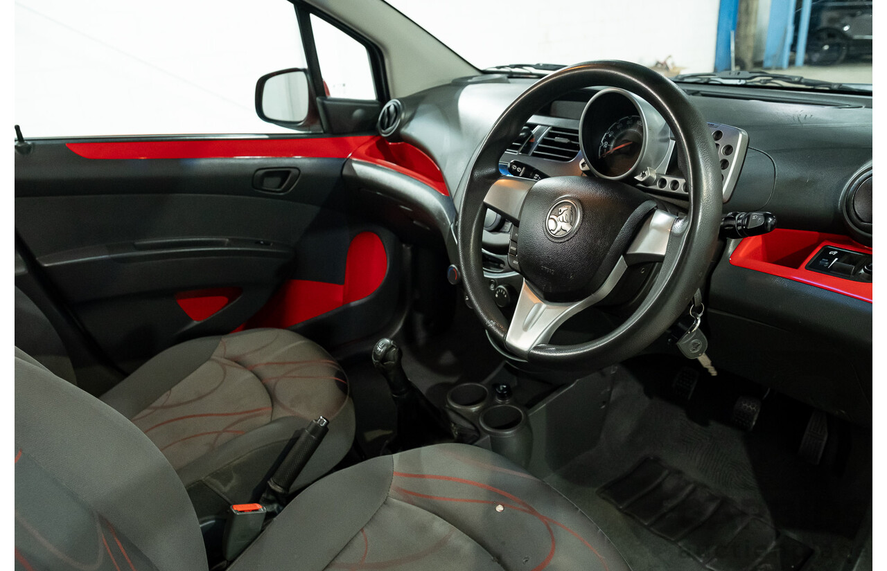 11/2010 Holden Barina Spark CD MJ 5d Hatchback Red 1.2L