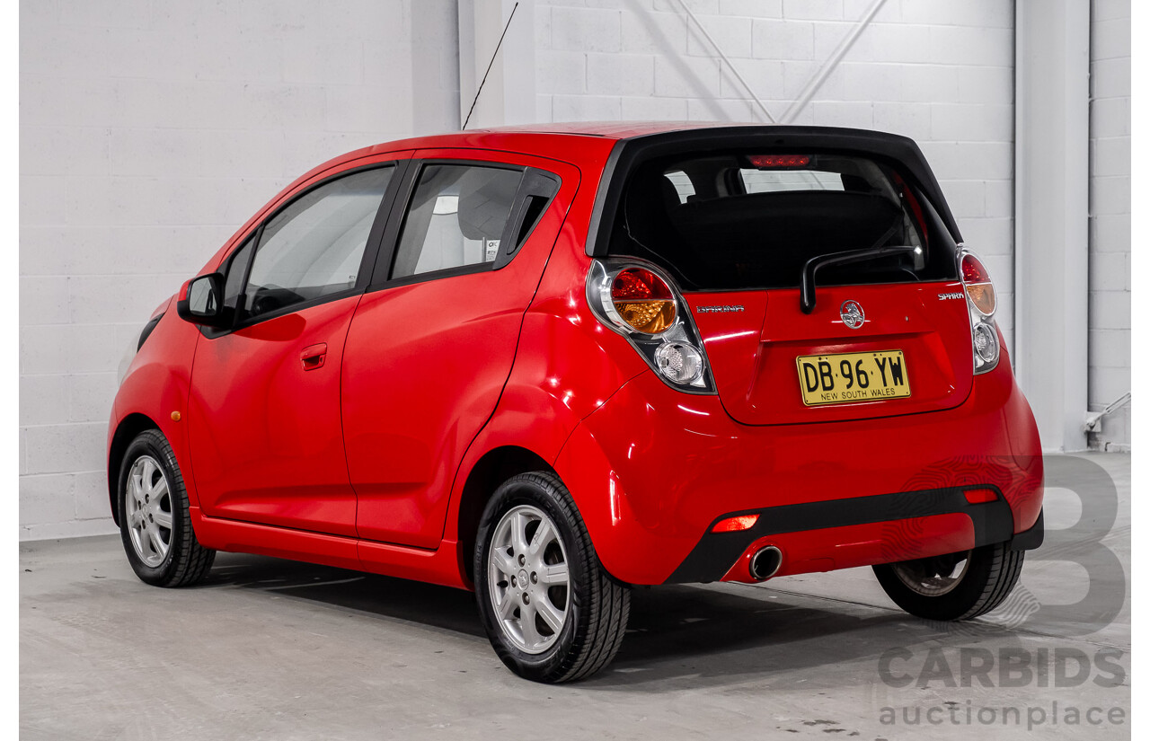 11/2010 Holden Barina Spark CD MJ 5d Hatchback Red 1.2L
