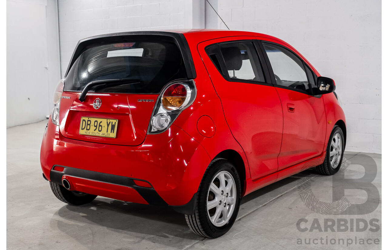 11/2010 Holden Barina Spark CD MJ 5d Hatchback Red 1.2L