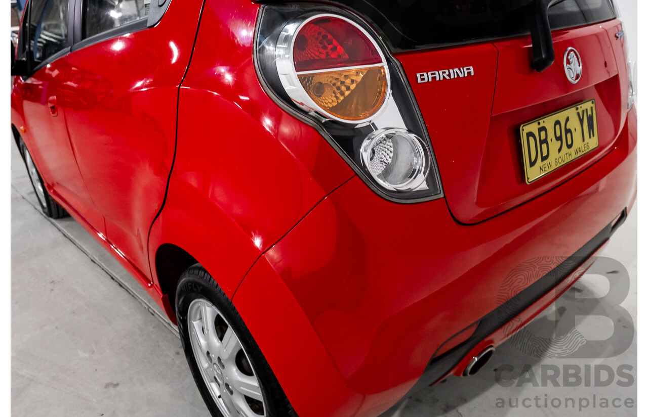 11/2010 Holden Barina Spark CD MJ 5d Hatchback Red 1.2L