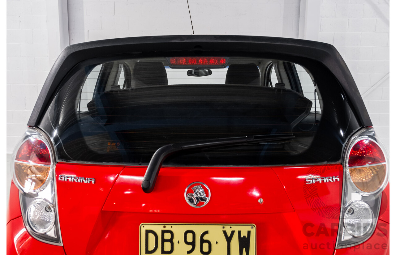 11/2010 Holden Barina Spark CD MJ 5d Hatchback Red 1.2L