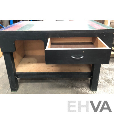 Custom Built Workbench and Tool Cabinet