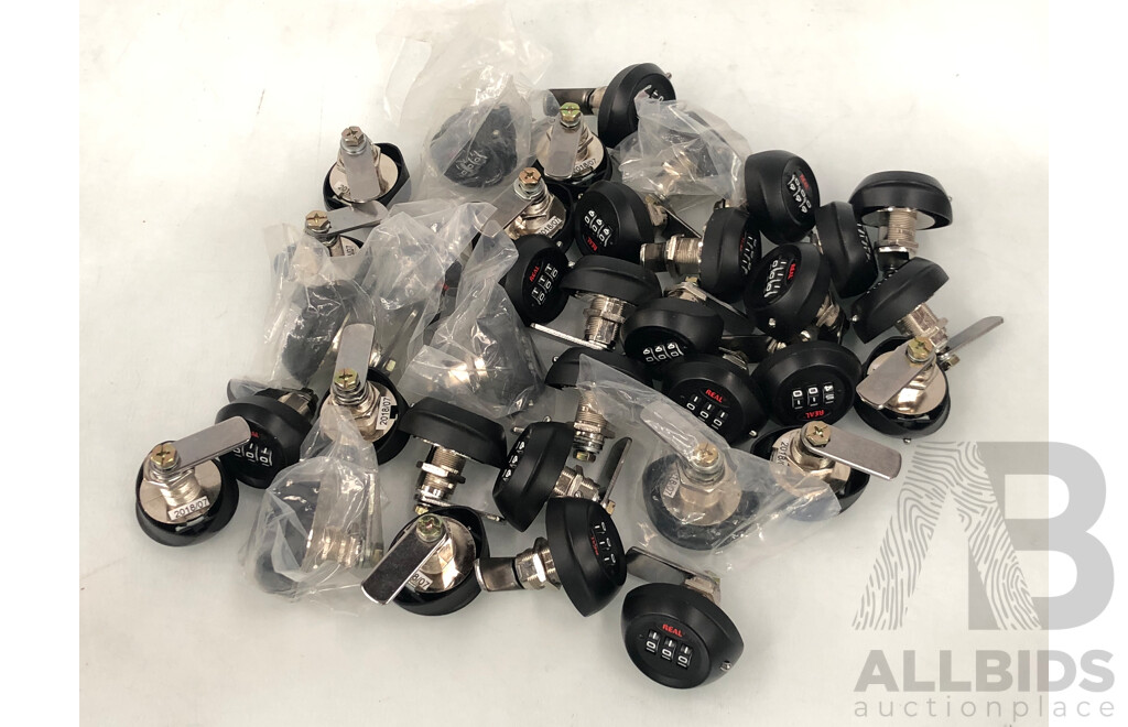 Real Three Dial Letterbox Combination Locks - Lot of 35 - New