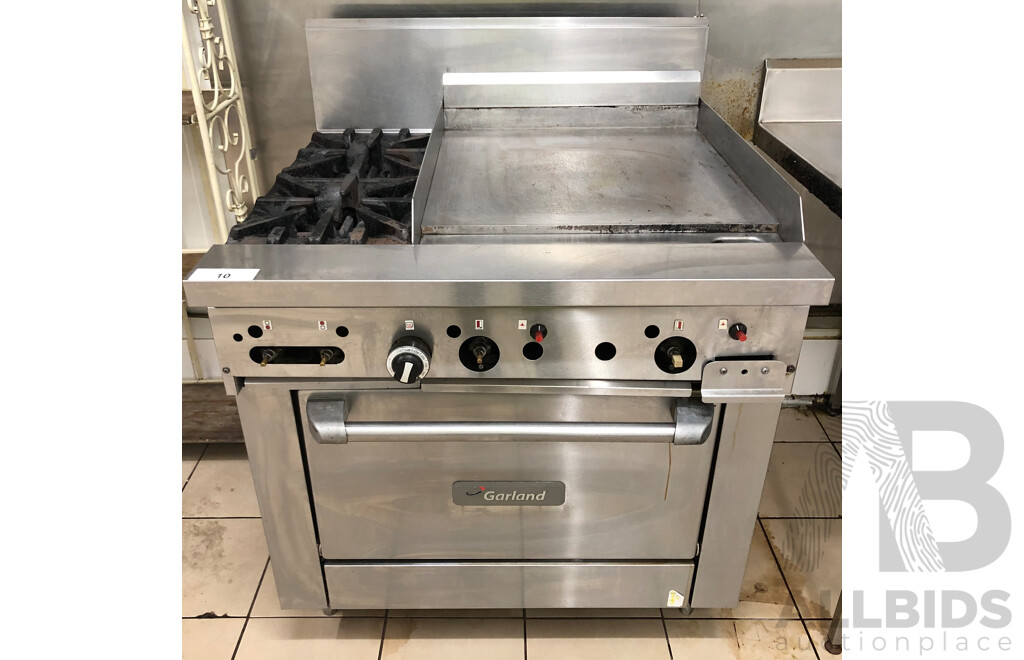 Garland Four Burner Natural Gas Plancha/Cooktop/Oven