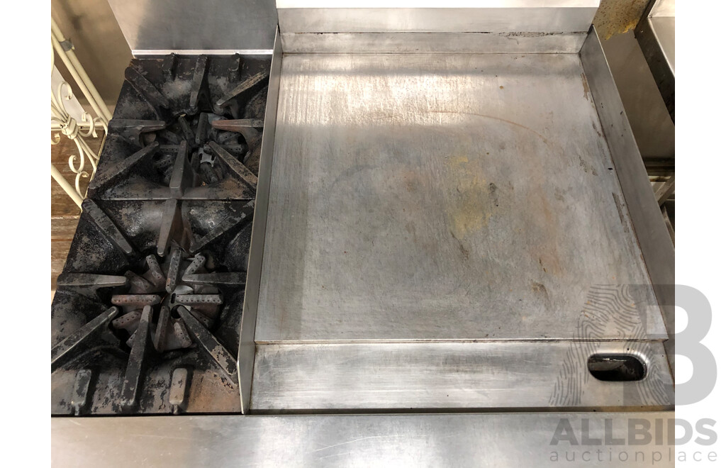 Garland Four Burner Natural Gas Plancha/Cooktop/Oven