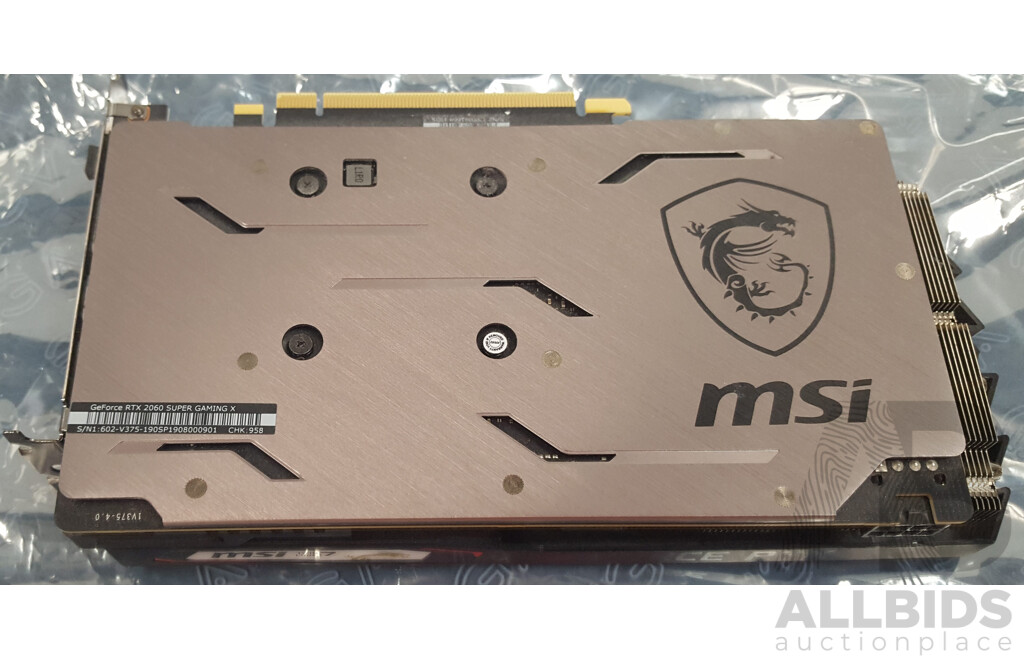 MSI NVIDIA GeForce RTX 2060 SUPER GAMING X 8GB GDDR6 Graphics Card