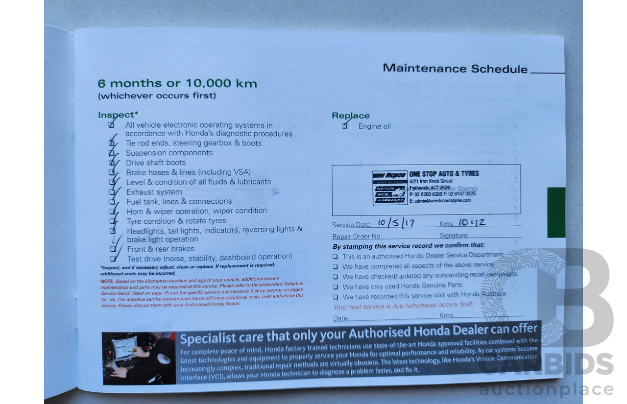 10/2016 Honda Jazz VTi FWD GK MY16 5D Hatchback White 1.5L