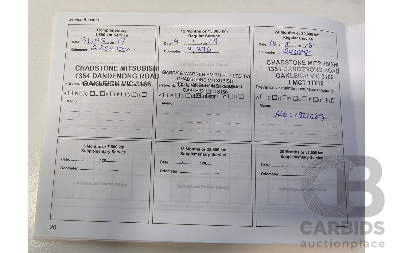 2/2017 Mitsubishi Triton GLS (4x4) MQ MY16 Dual Cab Utility White Turbo Diesel 2.4L