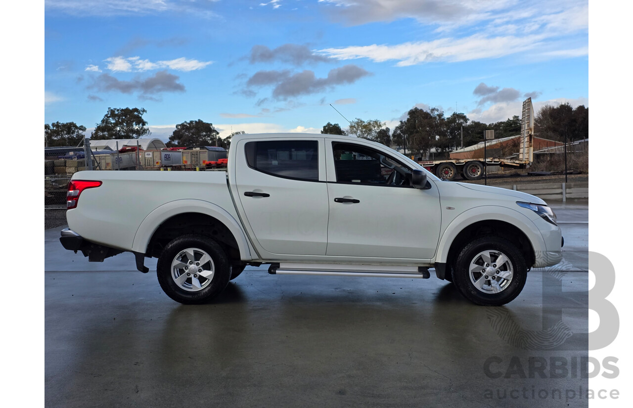 2/2017 Mitsubishi Triton GLS (4x4) MQ MY16 Dual Cab Utility White Turbo Diesel 2.4L