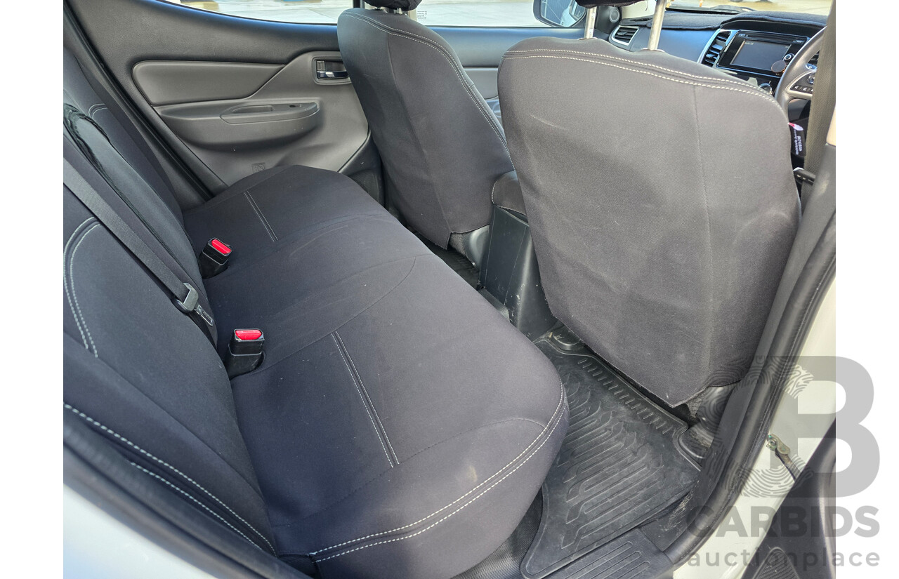 2/2017 Mitsubishi Triton GLS (4x4) MQ MY16 Dual Cab Utility White Turbo Diesel 2.4L