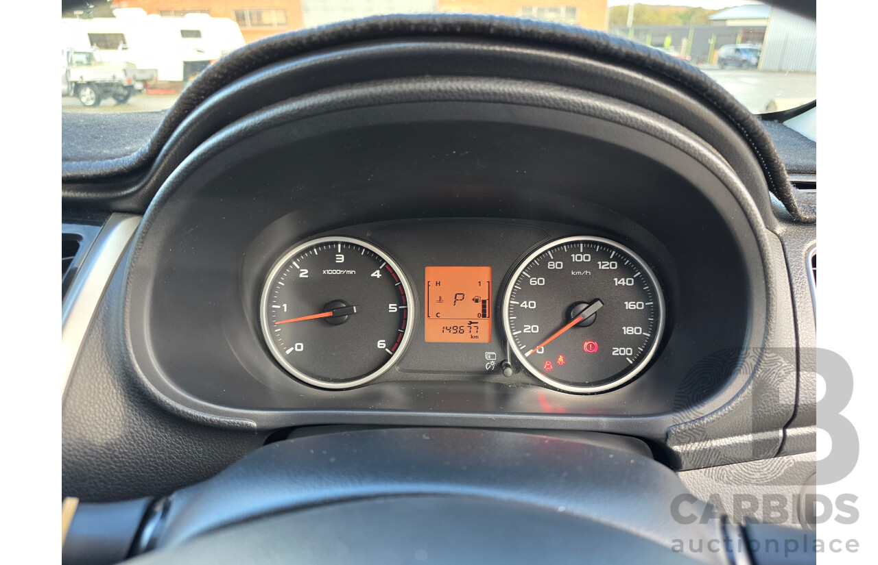 2/2017 Mitsubishi Triton GLS (4x4) MQ MY16 Dual Cab Utility White Turbo Diesel 2.4L