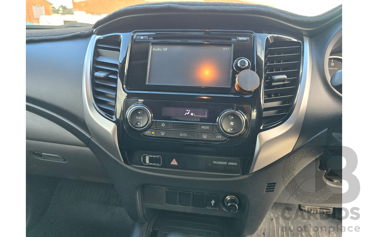 2/2017 Mitsubishi Triton GLS (4x4) MQ MY16 Dual Cab Utility White Turbo Diesel 2.4L