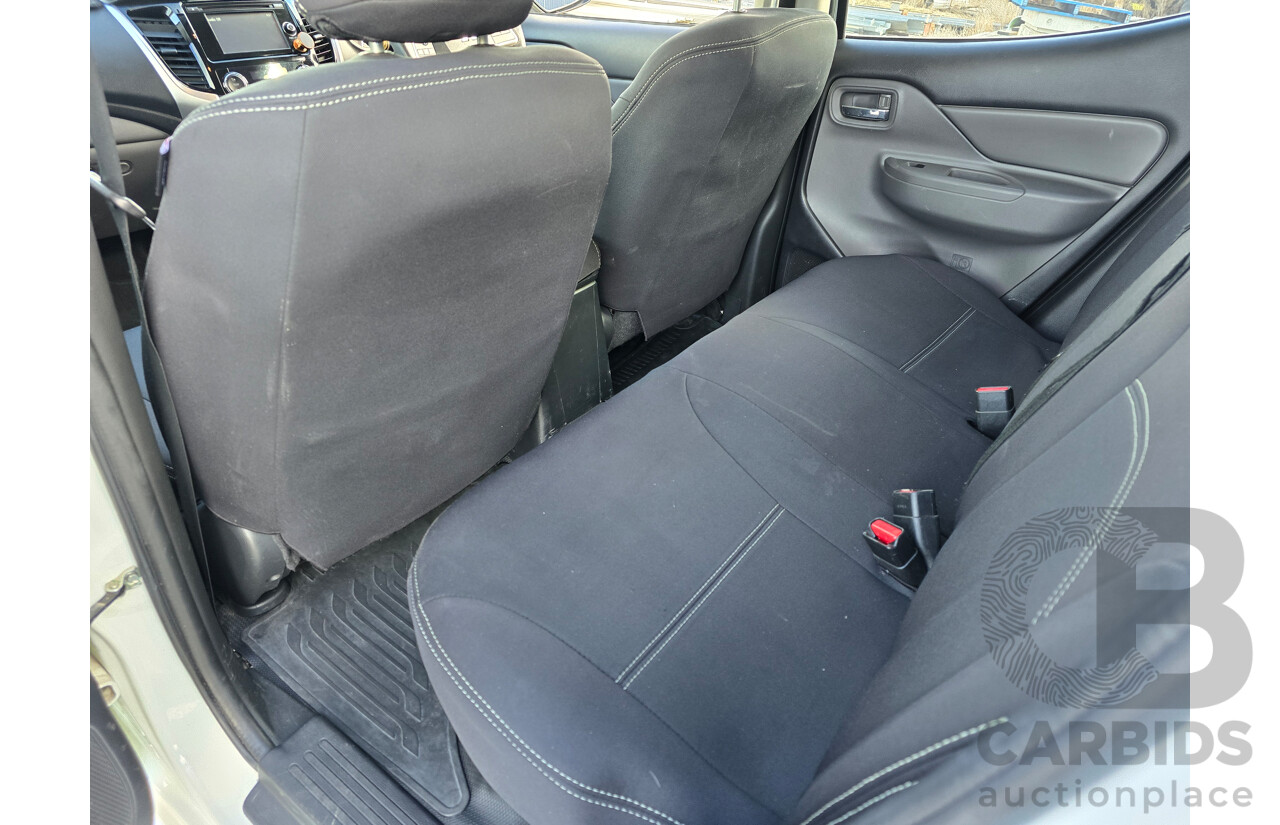 2/2017 Mitsubishi Triton GLS (4x4) MQ MY16 Dual Cab Utility White Turbo Diesel 2.4L