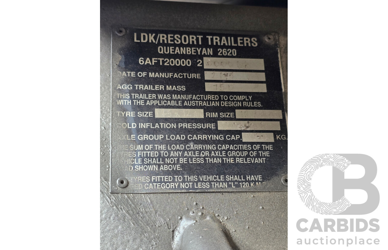 02/1995 LDK Resort Trailers Tradesman Single Axle Trailer