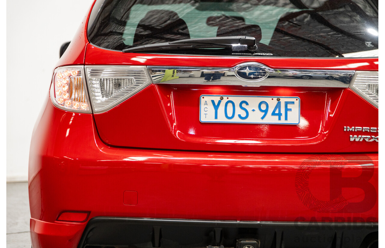 1/2009 Subaru Impreza WRX (AWD) MY09 5d Hatchback Red Turbo 2.5L
