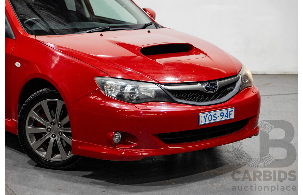 1/2009 Subaru Impreza WRX (AWD) MY09 5d Hatchback Red Turbo 2.5L