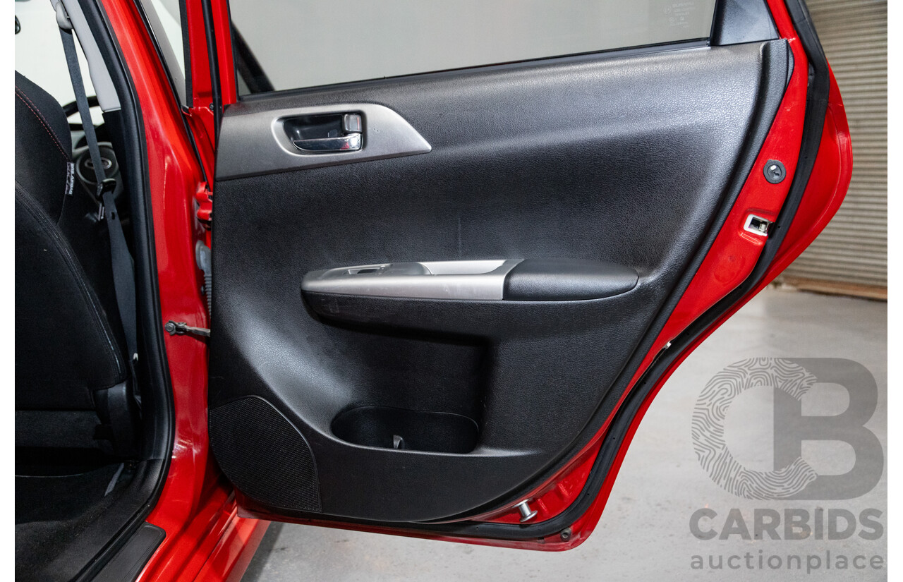 1/2009 Subaru Impreza WRX (AWD) MY09 5d Hatchback Red Turbo 2.5L