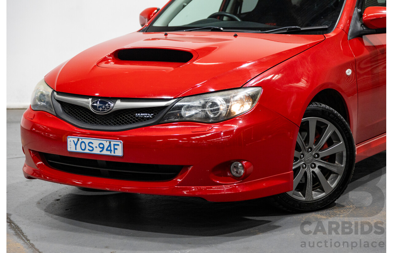 1/2009 Subaru Impreza WRX (AWD) MY09 5d Hatchback Red Turbo 2.5L