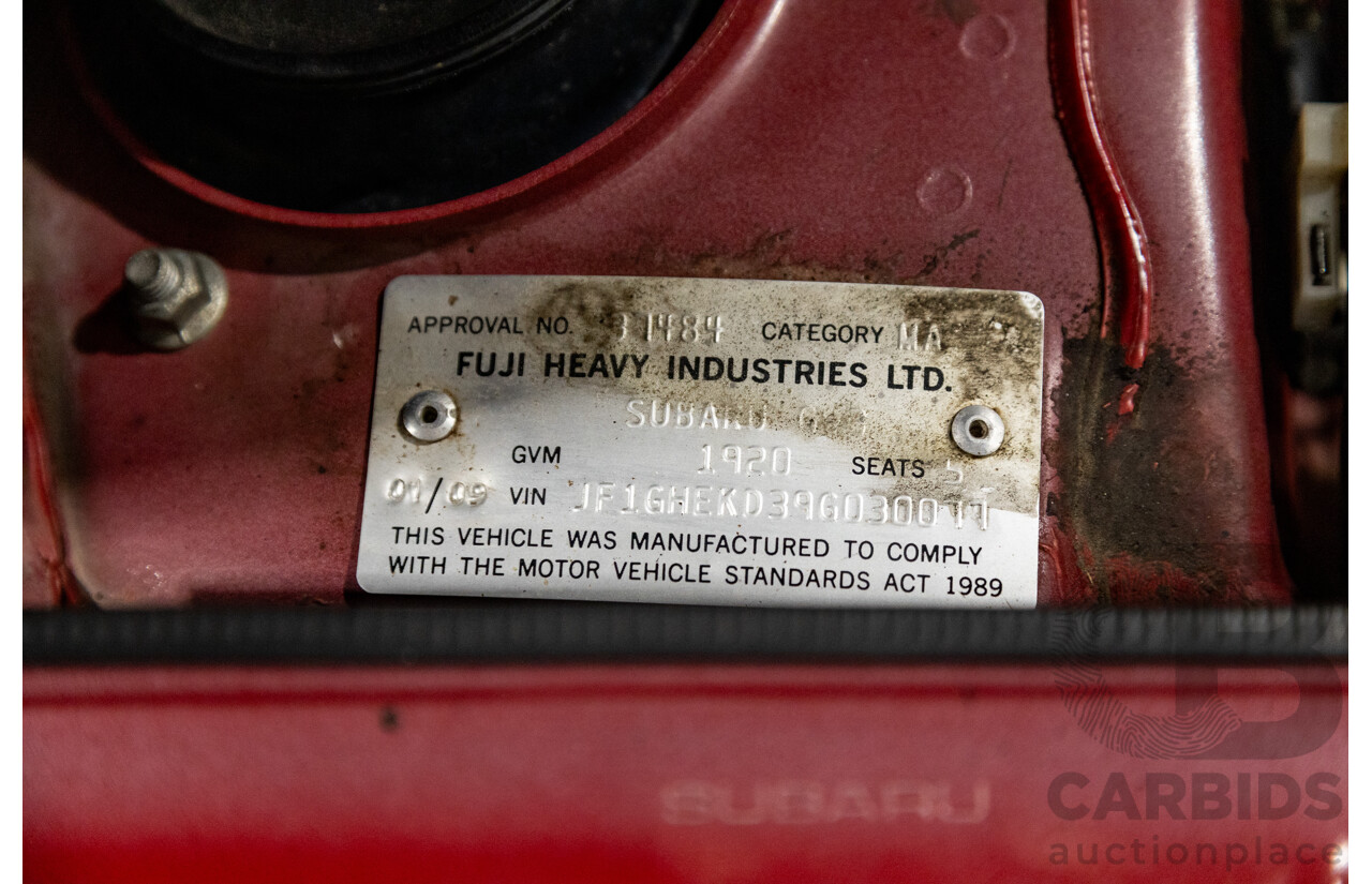 1/2009 Subaru Impreza WRX (AWD) MY09 5d Hatchback Red Turbo 2.5L