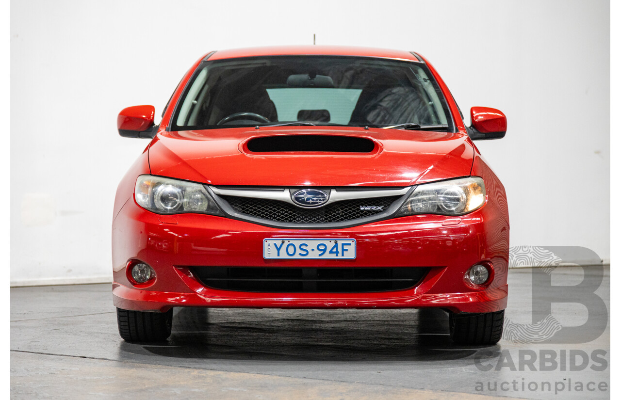 1/2009 Subaru Impreza WRX (AWD) MY09 5d Hatchback Red Turbo 2.5L