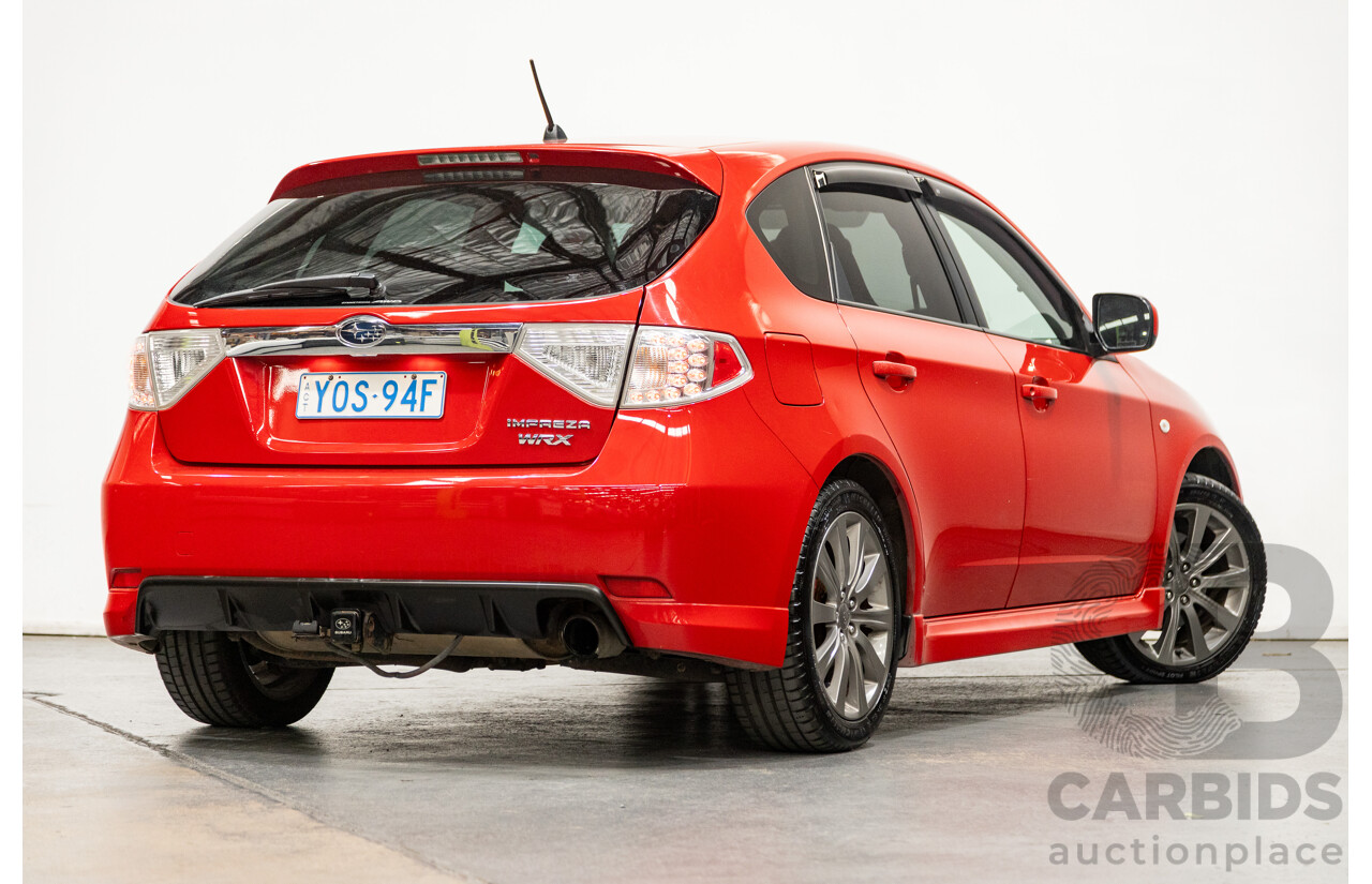 1/2009 Subaru Impreza WRX (AWD) MY09 5d Hatchback Red Turbo 2.5L