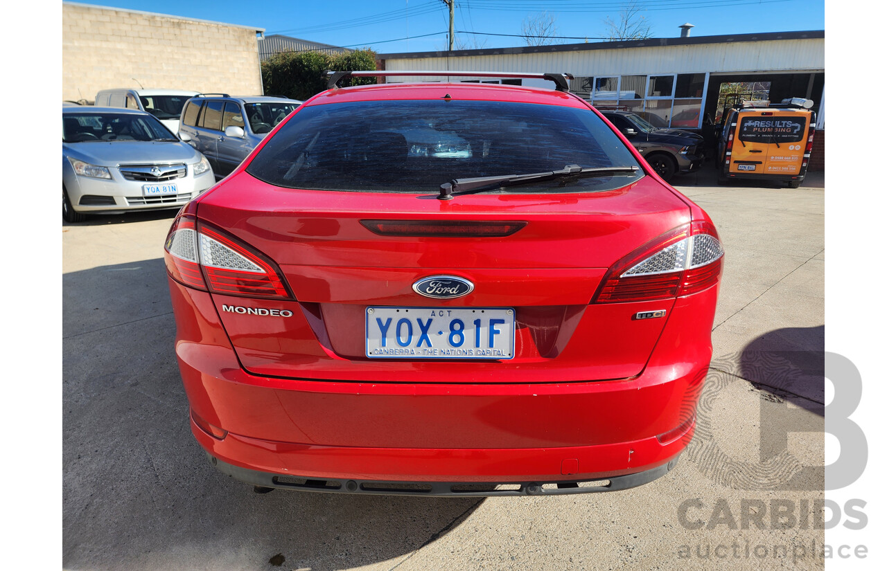 09/2008 Ford Mondeo TDCi FWD MA 5D Hatchback Red 2.0L