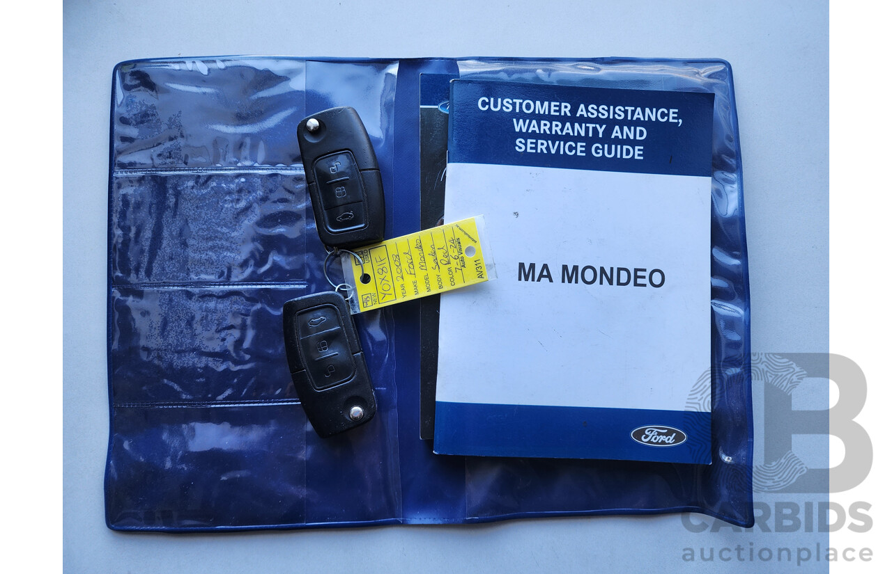 09/2008 Ford Mondeo TDCi FWD MA 5D Hatchback Red 2.0L