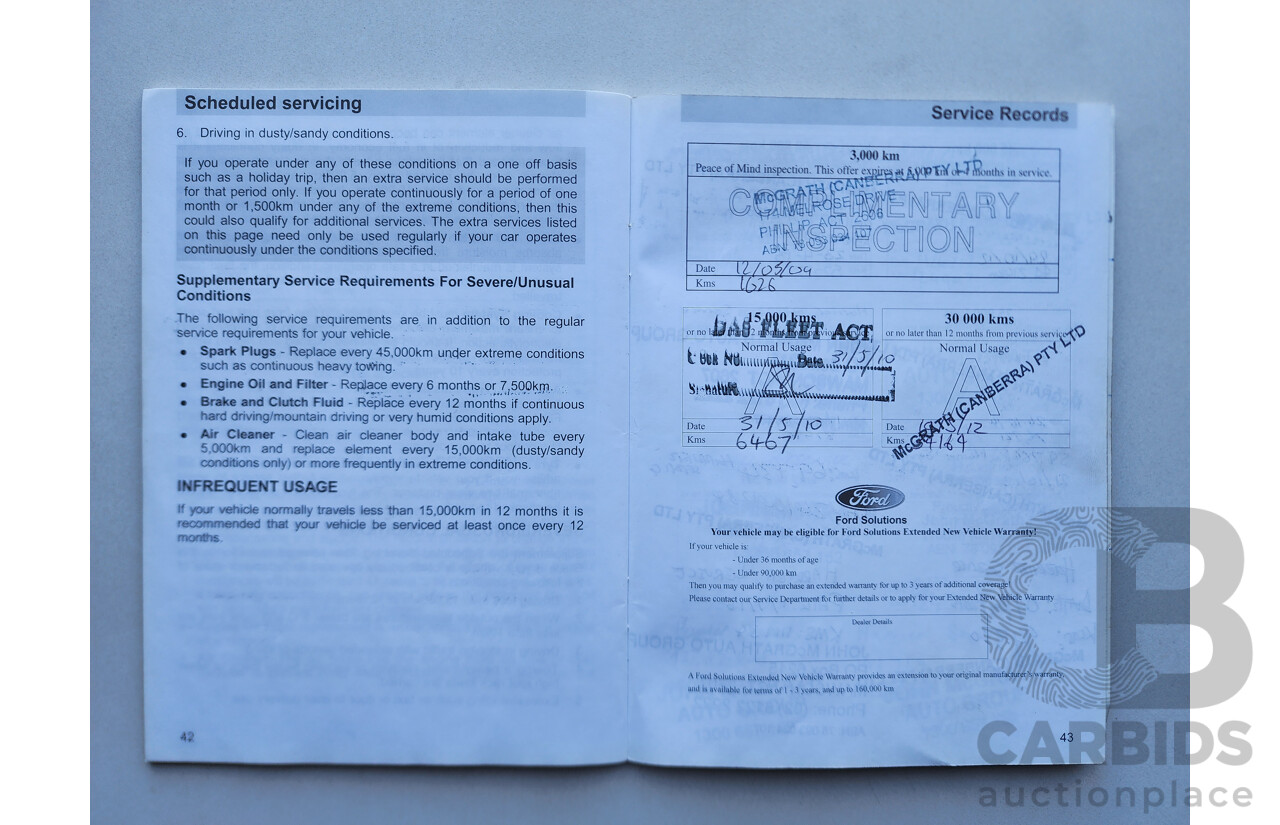 09/2008 Ford Mondeo TDCi FWD MA 5D Hatchback Red 2.0L