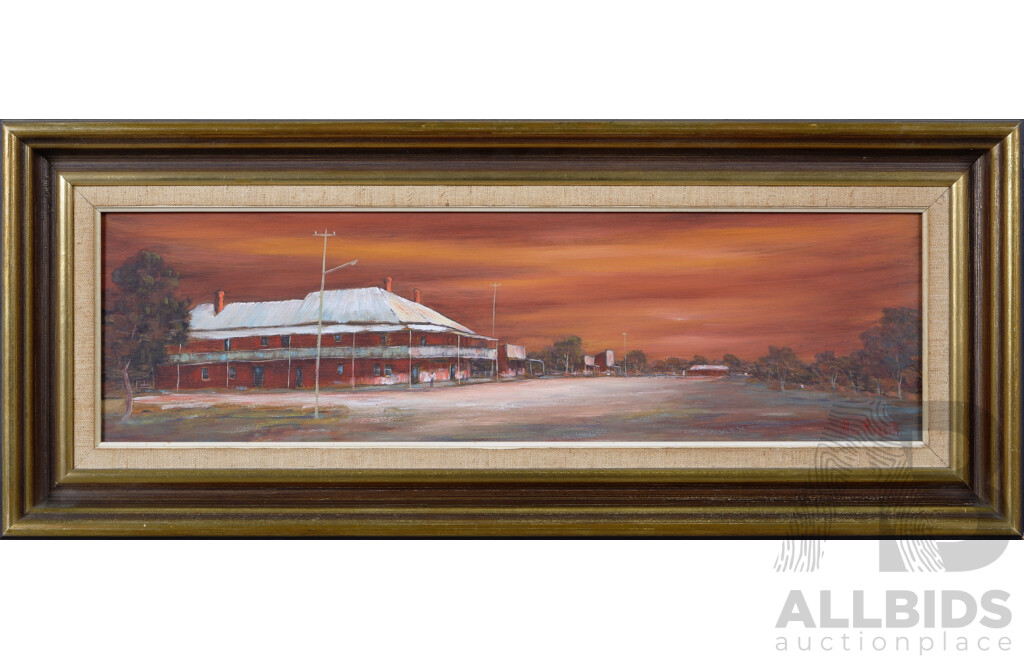 Alice Russell, Summer Heat - Bourke, Oil on Board