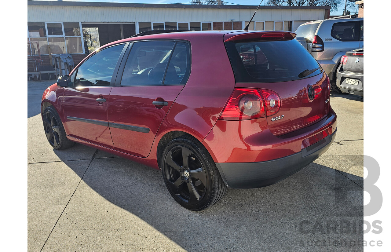 1/2007 Volkswagen Golf 2.0 TDI Comfortline 1K 5d Hatchback Red 2.0L