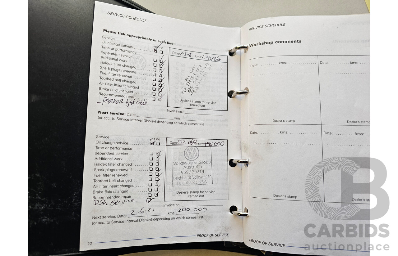 1/2007 Volkswagen Golf 2.0 TDI Comfortline 1K 5d Hatchback Red 2.0L