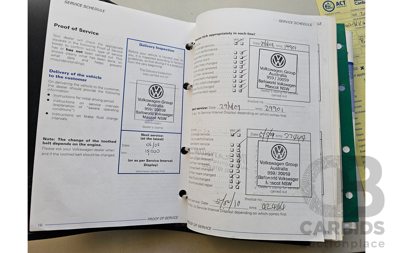 1/2007 Volkswagen Golf 2.0 TDI Comfortline 1K 5d Hatchback Red 2.0L