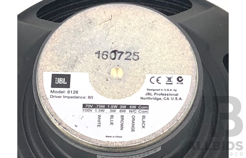 JBL 8128  Full Range 8 Inch in Ceiling Loudspeaker