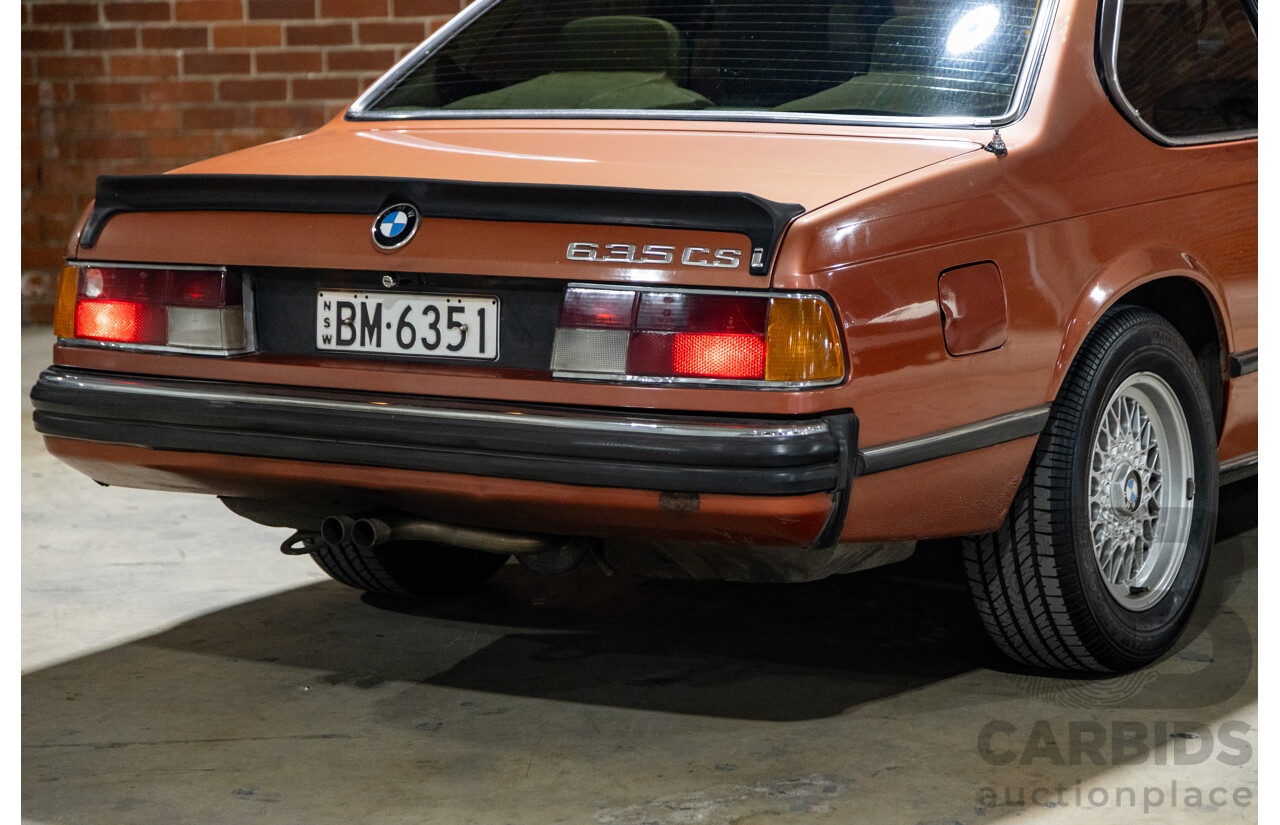 6/1982 BMW 635CSi A E24 2d Coupe Kastanienrot Metallic Red 3.4L - South African Import from the 1980s