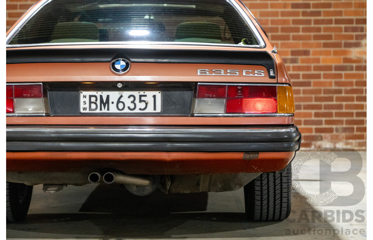 6/1982 BMW 635CSi A E24 2d Coupe Kastanienrot Metallic Red 3.4L - South African Import from the 1980s