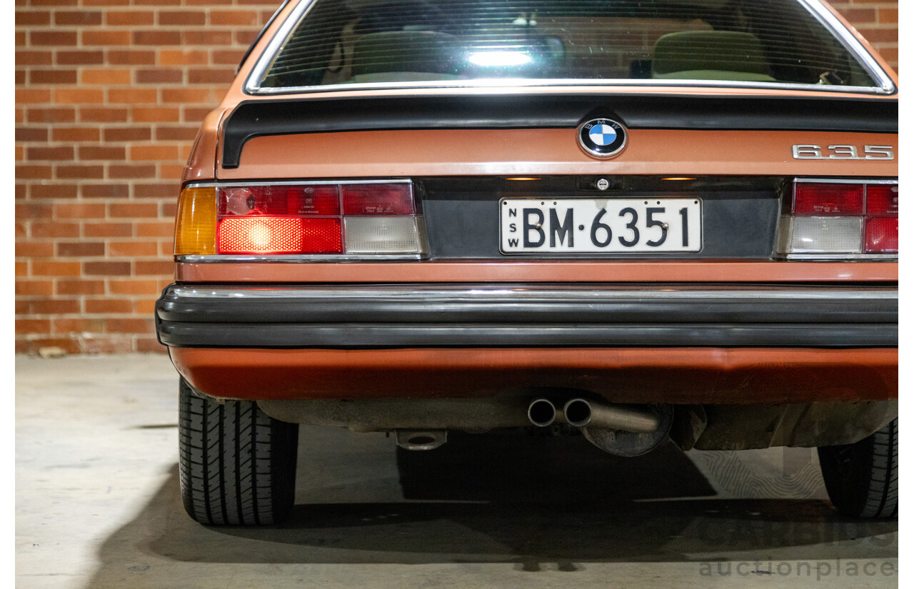 6/1982 BMW 635CSi A E24 2d Coupe Kastanienrot Metallic Red 3.4L - South African Import from the 1980s