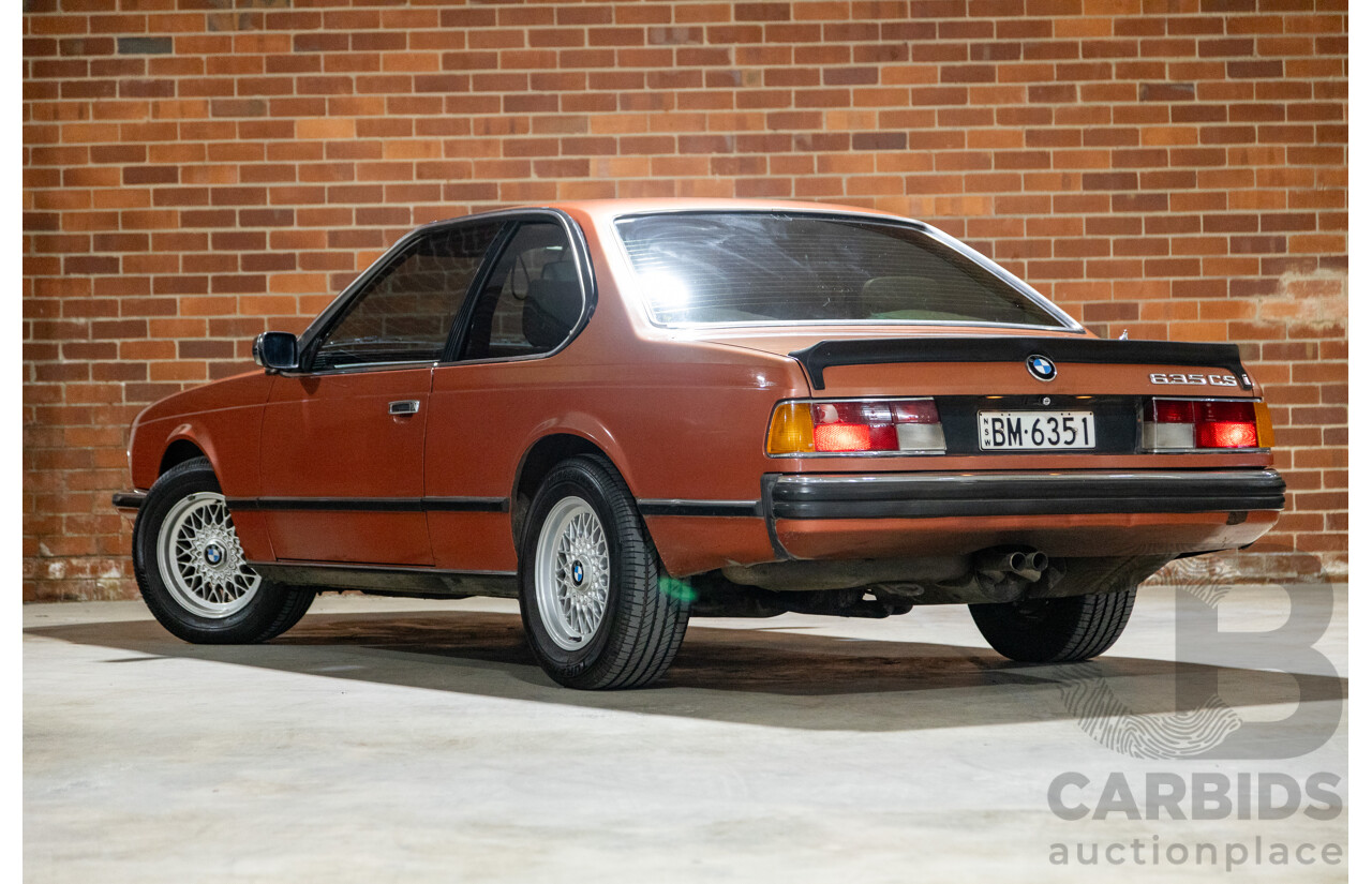 6/1982 BMW 635CSi A E24 2d Coupe Kastanienrot Metallic Red 3.4L - South African Import from the 1980s