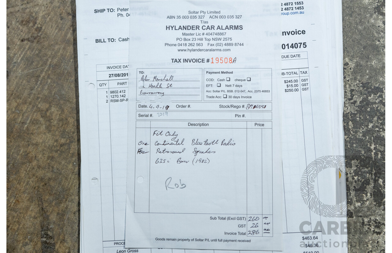 6/1982 BMW 635CSi A E24 2d Coupe Kastanienrot Metallic Red 3.4L - South African Import from the 1980s