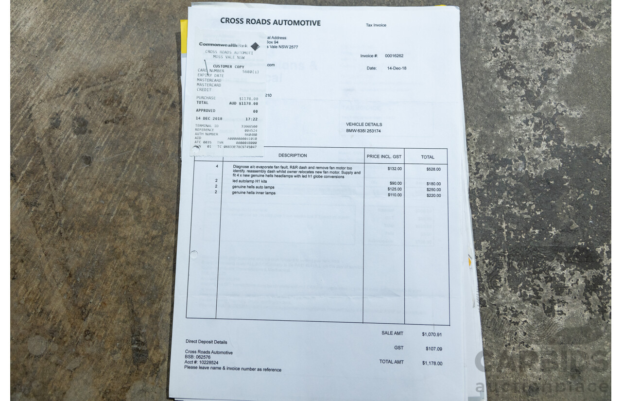6/1982 BMW 635CSi A E24 2d Coupe Kastanienrot Metallic Red 3.4L - South African Import from the 1980s