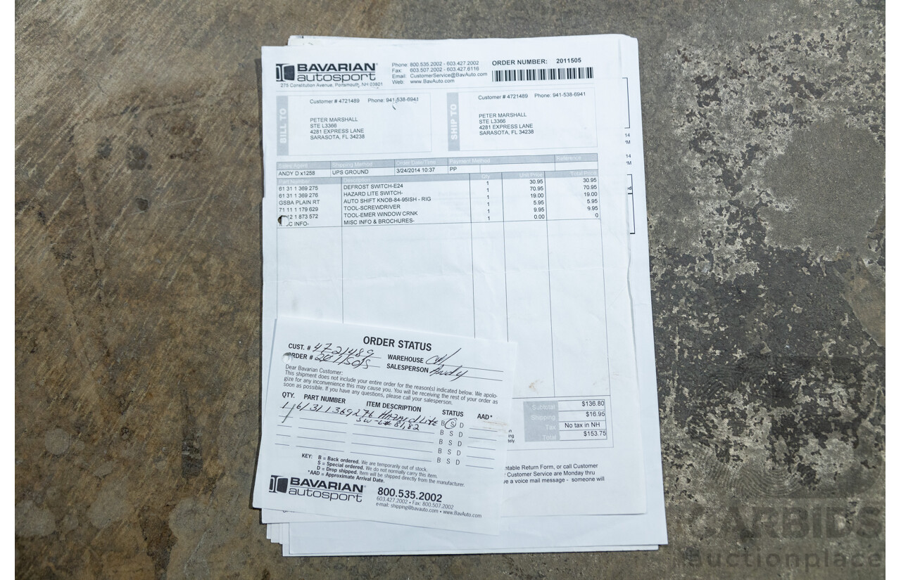 6/1982 BMW 635CSi A E24 2d Coupe Kastanienrot Metallic Red 3.4L - South African Import from the 1980s