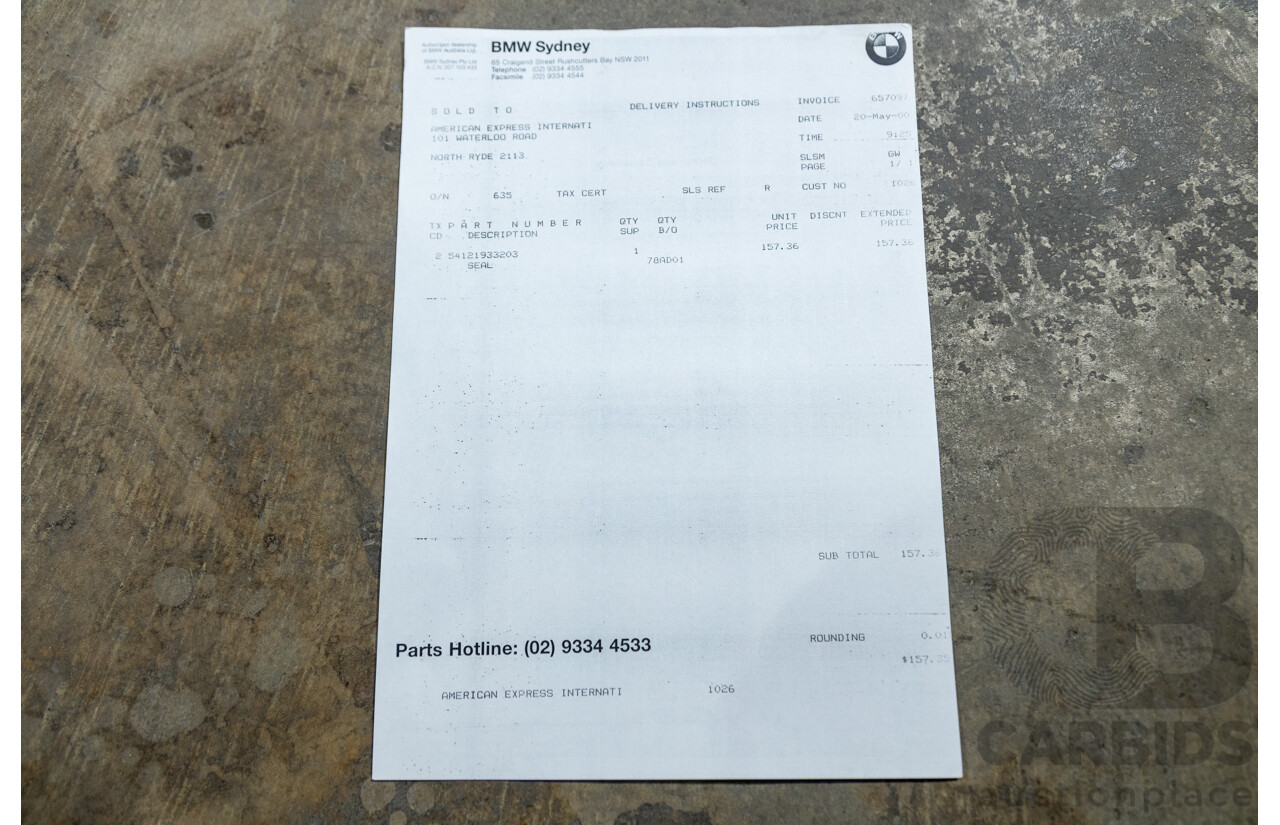 6/1982 BMW 635CSi A E24 2d Coupe Kastanienrot Metallic Red 3.4L - South African Import from the 1980s