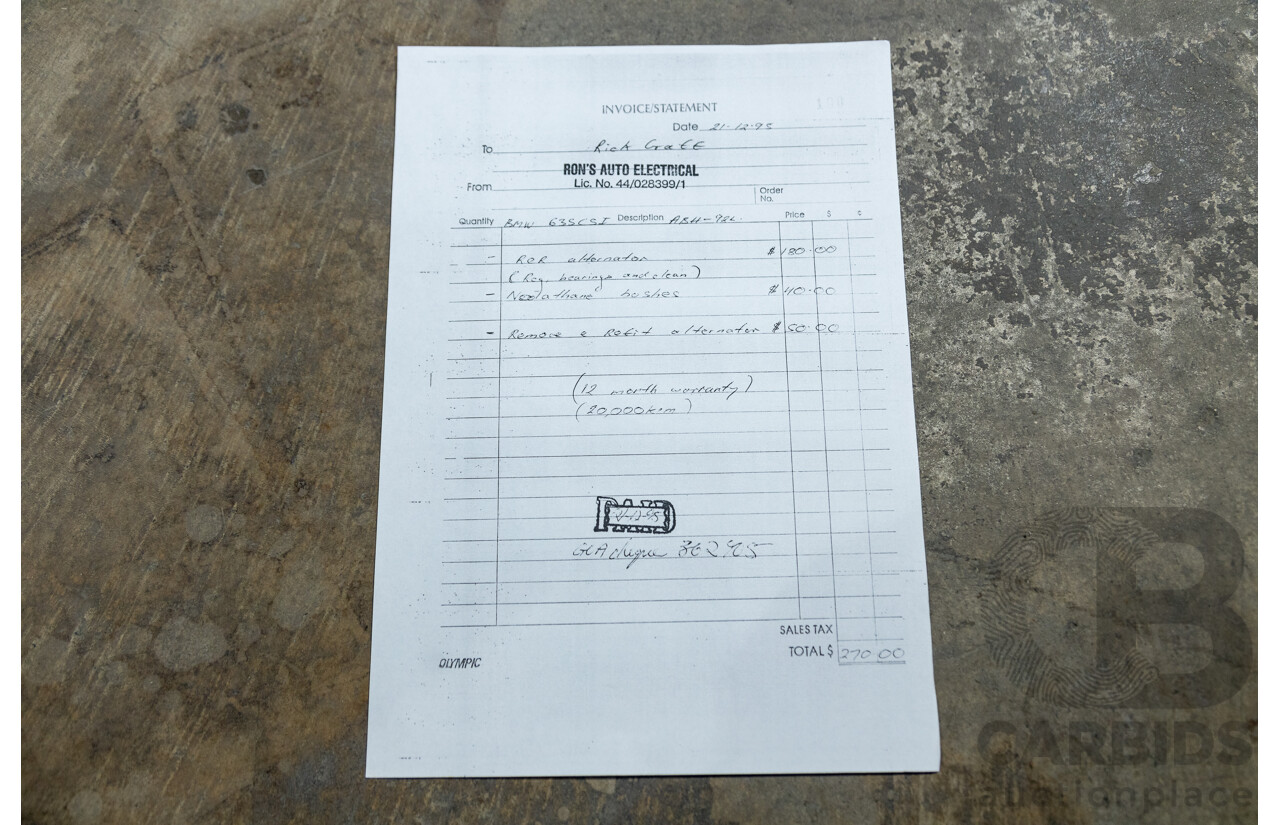 6/1982 BMW 635CSi A E24 2d Coupe Kastanienrot Metallic Red 3.4L - South African Import from the 1980s