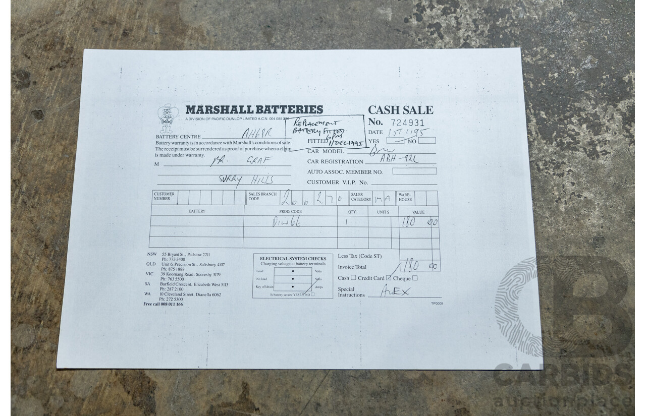 6/1982 BMW 635CSi A E24 2d Coupe Kastanienrot Metallic Red 3.4L - South African Import from the 1980s