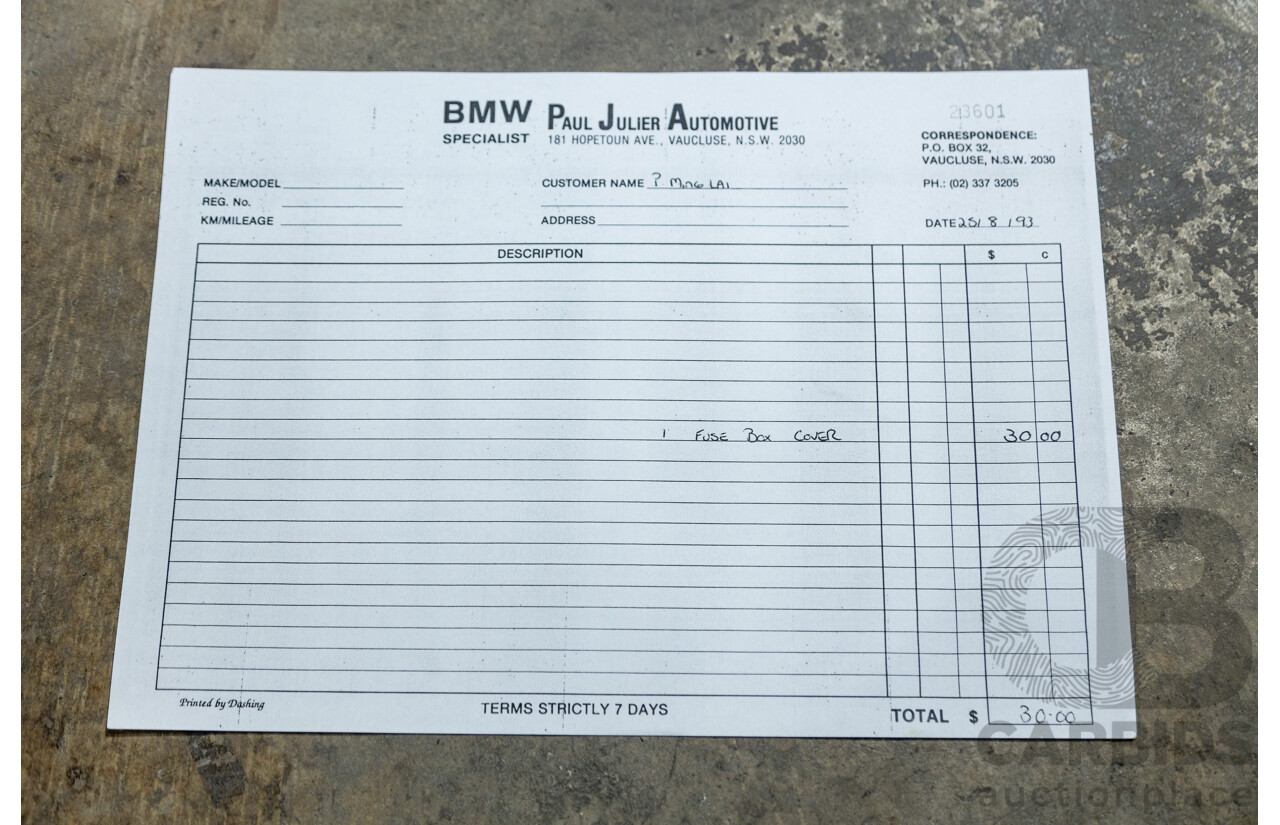 6/1982 BMW 635CSi A E24 2d Coupe Kastanienrot Metallic Red 3.4L - South African Import from the 1980s