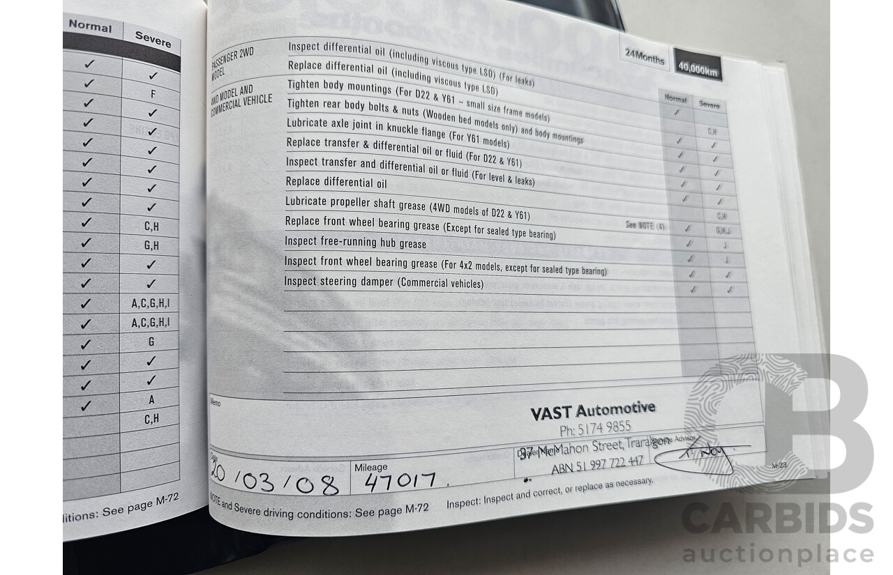 2/2006 Nissan Murano ST Z50 4d Wagon Black 3.5L