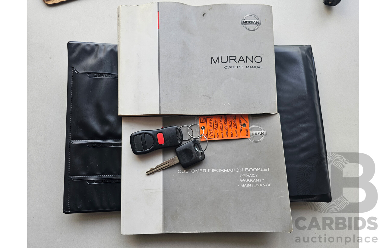 2/2006 Nissan Murano ST Z50 4d Wagon Black 3.5L