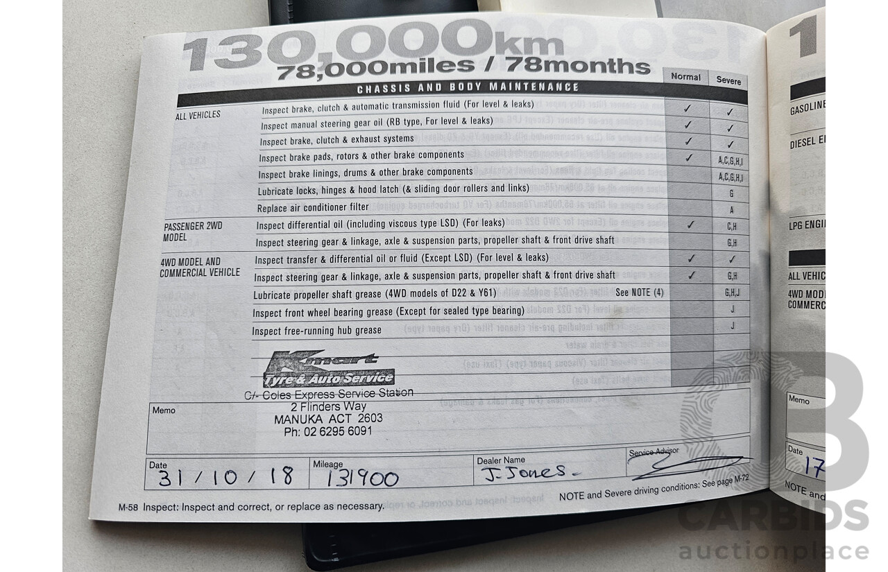 2/2006 Nissan Murano ST Z50 4d Wagon Black 3.5L