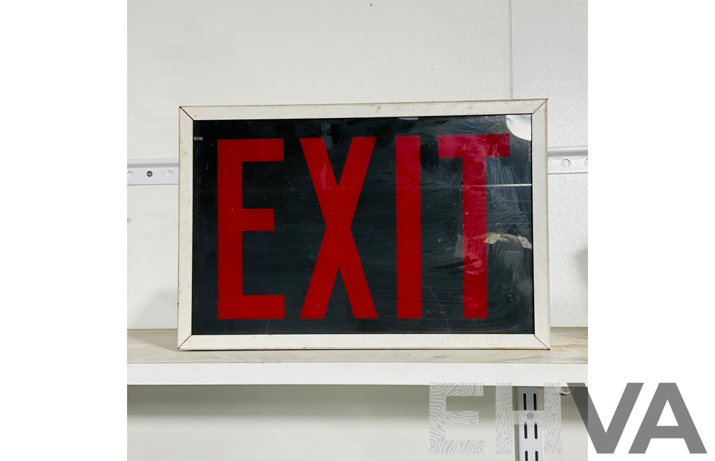 Vintage Light Up Exit Sign